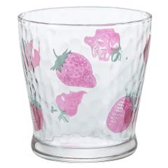 アデリア(ADERIA) グラス コップ フリーカップ フルーツドロップ イチゴ 275ml [フルーツ/いちご/ピンク] 日本製 1個箱入 6122