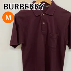 BURBERRY バーバリー London ロンドン トップス 半袖 ポロシャツ パープル 日本製 メンズ Mサイズ 【CT2089】