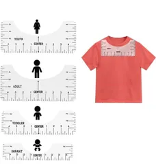 4サイズアクリルアライメント Tシャツ測定縫製 テーラークラフトソフト 巻尺定規ガイド  ハンドメイド 手芸 裁縫道具 作図用品 洋裁の製図