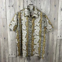 Neyries ネイリーズ ハイビスカス柄 半袖 開襟 アロハシャツ L