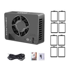 DF DIGITALFOTO ICEMAN SE 冷却ファン 半導体 カメラ冷却システム 12-30℃ 自動恒温装置 カメラファン 小型 軽量 静音ファン 8個のカメラフレーム Type-c充電式 カメラ用冷却ファン 2M電源コード付き (ICEMAN SE)