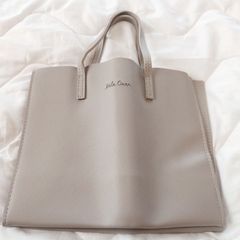 Mila Owen ミラオーウェン 大人のレザー調トートバッグ グレージュ