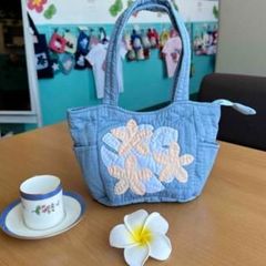 「正規品」♡ラッキーバッグXS ♡ホヌ♡ダスティブルー ♡ハワイアンキルト