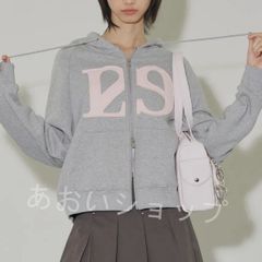 illigo イリゴ ライトグレーパーカー ILLIGO 129 LOGO PATCH HOODIE ZIP-UP ILLIGO イリゴ トップス