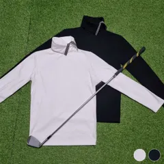 ゴルフウェア レディース 韓国 Ｔシャツ 長袖 トップス ハイネック 裏起毛 アンバルカラー バイカラー ライン エレガント おしゃれ ゴルフ ゴルフウエア ウエア 秋 冬 スポーツウェア 黒 白