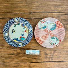 【九谷焼】ミッフィー　小皿2枚セット（五彩、赤絵）Miffy Kutani Ware Plate Set of 2