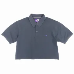 24ss THE NORTH FACE PURPLE LABEL ノースフェイス パープルレーベル クロップド ポロシャツ 半袖 WS グレー レディース 【中古】
