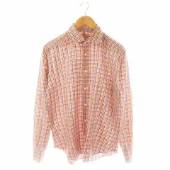 バーニーズニューヨーク BARNEYS NEW YORK canclini チェックシャツ 長袖 前開き リネン混 M マルチカラー /DO ■OSのサムネイル