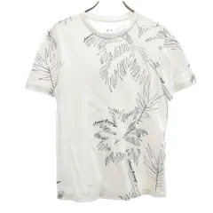 ARMANI EXCHANGE アルマーニエクスチェンジ パームツリー柄 半袖 Tシャツ XS ホワイト メンズ 古着