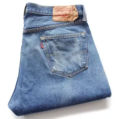 メキシコ製 Levi'sリーバイス 501 ダメージ デニムパンツ ヒゲ W38 L34★SDP3699 ジーンズ ストレート クラッシュ ボロ ビッグサイズ