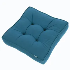 ★即日発送★Baibu Home 座布団 クッション 綿100％ 厚め 40cm角 無地 おしゃれ かわいい ネイビー 座り心地いい 和座布団 椅子クッション 床用 オールシーズン