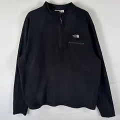 古着 90's/90年代 ザ・ノースフェイス THE NORTH FACE USA製 フリーストレーナー ハーフジップ ワンポイント インナー 大きいサイズ XL  ブラック メンズ