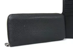 ■美品■ BARCOS バルコス レザー ラウンドファスナー 長財布 ウォレット 小銭入れ 札入れ メンズ レディース ブラック系 DG5258