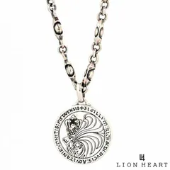ライオンハート ハウル コイン ネックレス キバチェーン シルバー925 ブラックジルコニア メンズ ブランド LION HEART