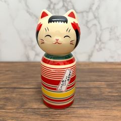 九谷焼】招き猫 4号 白盛 右手 金運招福 縁起物 Maneki Neko