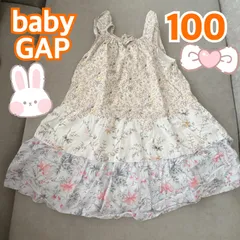 babyGAP ベビーギャップ 花柄 袖なし ワンピース 女の子 100