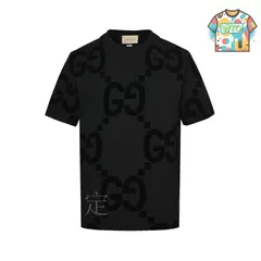 【今日特価】Double G Flocked T - shirt / ダブル G 植絨 T シャツ-1