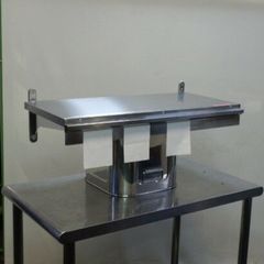 ①【おかもち•出前箱】 アルミ製4段収納ボックス 木製ハンドル付き