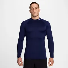 NIKE(ナイキ) ナイキ NP DF タイト モック L/S トップ ウェア トレーニングシャツ FB7909、(492)ブルーボイド