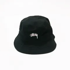 新品 STUSSY ステューシー STOCK BUCKET HAT 24S1321023P ストック バケット ハット ブラック 帽子 サイズS/M mark