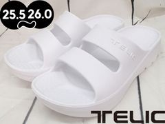 【テリック】W-STRAP メンズ レディース サンダル 厚底 ホワイト MLサイズ 25.5㎝~26㎝ 250507W014