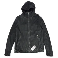 未使用品 GIORGIO BRATO × onegravity シープレザー フーデッドブルゾン 【サイズ：46】 チャコール 253000円 パーカー ジャケット ジョルジオブラート ワングラビティ 5WHC/J06144/KCT10/
