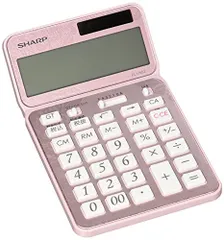 エレガントピンク_ナイスサイズタイプ_カラーデザイン電卓 シャープ 電卓50周年記念モデル ナイスサイズモデル ピンク系 EL-VN82-PX
