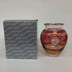 【新品】BONEMIA 花瓶 インテリア 花器 フラワースタンド レッド ゴールド【k1020】