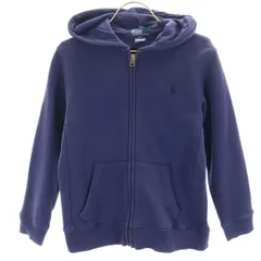 ポロバイラルフローレン 長袖 ジップパーカー 7 ネイビー系 Polo by Ralph Lauren キッズ 古着 【240305】