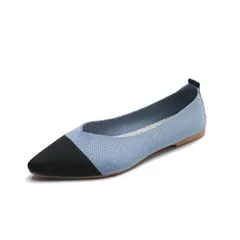 ☆ ブルー×ブラック ☆ 37(23.5cm) ☆ パンプス サマーシューズ フラットパンプス パンプス サマーシューズ フラットパンプス レディース カジュアルシューズ フラットシューズ ローヒール フラット 痛くない ぺたんこ 幅広 軽い 軽量 疲れにくい