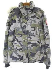 CANADA GOOSE カナダグース WYNDHAM PARKA ウィンダムパーカー カモフラ ファーダウンジャケット グレー XSのサムネイル