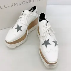 STELLA McCARTNEY ステラマッカートニー シューズ スニーカー Elyse エリス スターレース 厚底 レディース 36 1/2 ホワイト 靴 IF16873■