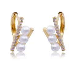 【数量限定】レディース 人気 リングピアス 金属アレルギー対応イヤリング可愛いフランス風 恋人 記念日 MOUP2023新シンプルパールピアス おしゃれ プレセント