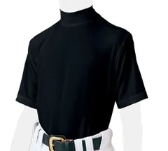 現品のみ）ゼットジュニアハイネック半袖アンダーシャツ 　ブラック　130cm/140cm   吸汗速乾 軽量