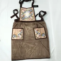 【新品・未使用】ホットマン　アルパロパイル地　花柄　エプロン 《NO 00934》