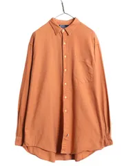【お得なクーポン配布中!】 90s ポロ ラルフローレン 長袖 シャツ メンズ XL 古着 90年代 オールド 長袖シャツ ポケット付き ヘビーウェイト 大きいサイズ ポニー無し