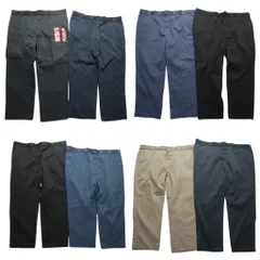 古着卸 まとめ売り ディッキーズ Dickies 874 ワーク パンツ 8枚セット (メンズ 54 /50 /48 /46 ) ブラック フレックス 中古 古着 NA8505