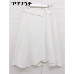 ◇ QUEENS COURT クイーンズコート 膝下丈 フレア スカート サイズ1 オフホワイト レディース  【中古】 【1109010005797】のサムネイル