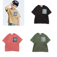 新品　F.O.KIDS（エフ･オー･キッズ）デニムポケットTシャツ　110㎝　120㎝　Tシャツ　半袖　カーキ　レッド　赤　ポケット　子供服