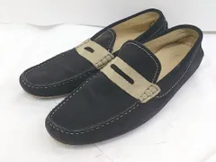 ◇ STEFANO ROSSI ステファノロッシ モカシン デッキ シューズ サイズ 28㎝ ブラック メンズ P  【1209300006371】