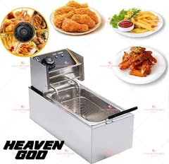 【送料無料】電気フライヤー 4L 業務用 家庭用 一槽式 卓上フライヤー ダブルオイルシリンダー 厨房機器 揚げ物 調理器具 唐揚げ ポテト スのサムネイル