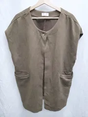 ◇ ⊇ tal.by.yumi スウェード調 ベスト ジレ サイズM ブラウン レディース P  【1408200040793】