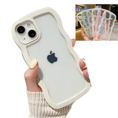iPhone 13 Pro 6.1 inch 用の ケース 可愛い おしゃれケース ウェーブ デザイン ケースカラフルケース クリア TPUカバー 波状エッジ ソフトシェル ケース ワイヤレス充電対応 軽量 薄型 ファッションフォンケース 耐衝撃ケース