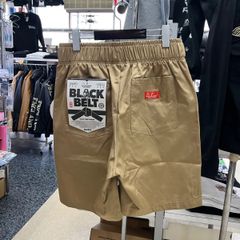 cookman クックマン⚫︎パンツ　ハーフパンツ　ショート　ブラックベルト　ピーナッツ　ベージュ