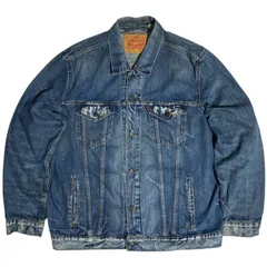 リーバイス デニムジャケット Gジャン ブルー ロゴ トラッカージャケット 2XL メンズ 古着 アウター