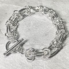 ハードウェア ダブル シルバー925 ブレスレット チェーン シルバー 