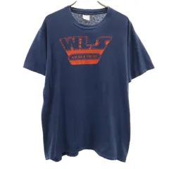 SCREEN STARS スクリーンスターズ 90s USA製 オールド 半袖 Tシャツ XL ネイビー シングルステッチ レディース 古着のサムネイル