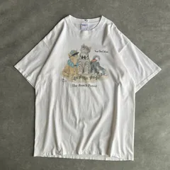 90s/All Sport/半袖Tシャツ/メキシコ製/シングルステッチ/アニマルプリント/猫/アート作品/BOB HARRISON/ボブ・ハリソン/ホワイト/白/XL/jmaple