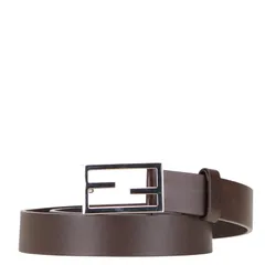 FENDI フェンディ ズッキーノ スウェード×レザーレディースベルト ブラウン FENDI フェンディ ズッキーノ スウェード×レザーレディース
