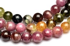 【１点物】カラフル MIXトルマリン　6mm　3連タイプ ブレスレット  _MA895